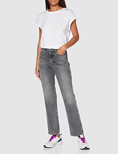 Urban Classics Ladies Extended Shoulder tee 2-Pack Camiseta, Black/White, L (Pack de 2) para Mujer