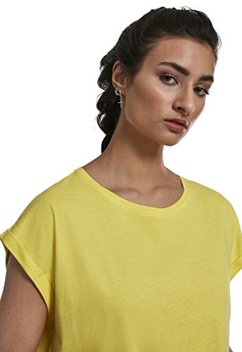 Urban Classics Ladies Extended Shoulder tee Camiseta, Amarillo (Bright-Yellow 01684), XS para Mujer