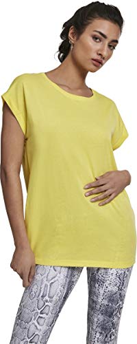 Urban Classics Ladies Extended Shoulder tee Camiseta, Amarillo (Bright-Yellow 01684), XS para Mujer