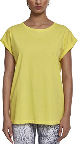 Urban Classics Ladies Extended Shoulder tee Camiseta, Amarillo (Bright-Yellow 01684), XS para Mujer