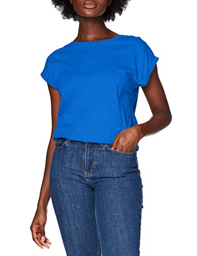 Urban Classics Ladies Extended Shoulder tee Camiseta, Azul (Bright Blue 01434), M para Mujer
