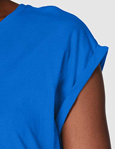 Urban Classics Ladies Extended Shoulder tee Camiseta, Azul (Bright Blue 01434), M para Mujer