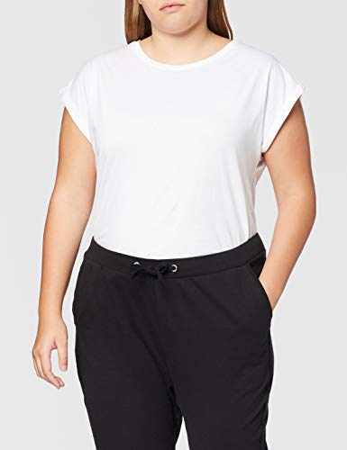 Urban Classics Ladies Extended Shoulder tee Camiseta, Blanco, M para Mujer