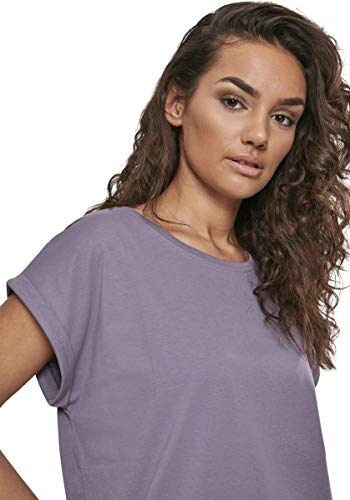 Urban Classics Ladies Extended Shoulder tee Camiseta, Morado (Dusty Purple 02249), S para Mujer