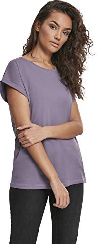 Urban Classics Ladies Extended Shoulder tee Camiseta, Morado (Dusty Purple 02249), S para Mujer