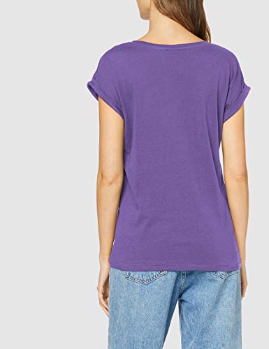 Urban Classics Ladies Extended Shoulder tee Camiseta, Morado (Ultraviolet 01459), S para Mujer