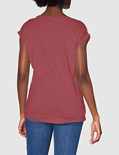 Urban Classics Ladies Extended Shoulder tee Camiseta, Rojo (Cherry 1151), M para Mujer