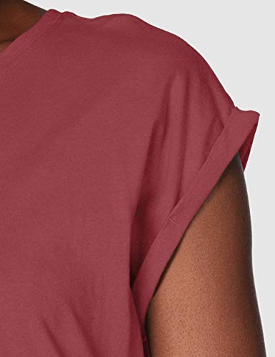 Urban Classics Ladies Extended Shoulder tee Camiseta, Rojo (Cherry 1151), M para Mujer