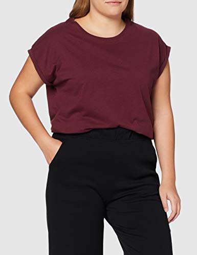 Urban Classics Ladies Extended Shoulder tee Camiseta, Rojo (Cherry 1151), M para Mujer