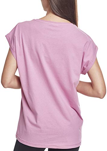 Urban Classics Ladies Extended Shoulder tee Camiseta, Rosa (Cool Pink 01467), M para Mujer