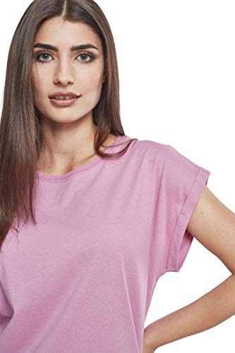 Urban Classics Ladies Extended Shoulder tee Camiseta, Rosa (Cool Pink 01467), M para Mujer