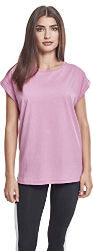 Urban Classics Ladies Extended Shoulder tee Camiseta, Rosa (Cool Pink 01467), S para Mujer