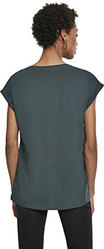 Urban Classics Ladies Extended Shoulder tee Camiseta, Verde (Bottle Green 02245), XS para Mujer