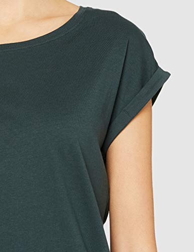 Urban Classics Ladies Extended Shoulder tee Camiseta, Verde (Bottle Green 02245), XS para Mujer