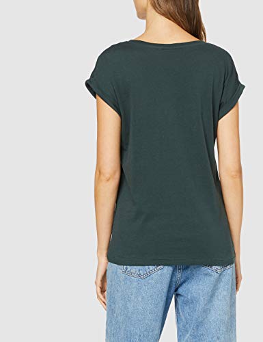 Urban Classics Ladies Extended Shoulder tee Camiseta, Verde (Bottle Green 02245), XS para Mujer