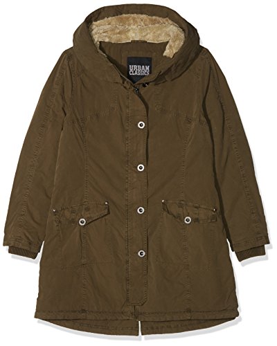 Urban Classics Ladies Garment Washed Long Parka, Verde (Olive 00176), XXL para Mujer