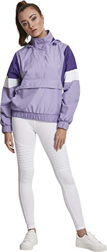 Urban Classics Ladies Light 3-Tone Pull Over Jacket, Chaqueta para Mujer, Morado (Lavender/Ultraviolet/Wht 01735), Medium