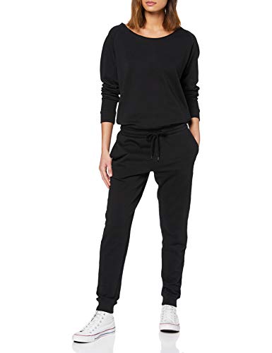Urban Classics Ladies Long Sleeve Terry Jumpsuit Mono Largo, Negro (Black 00007), XL para Mujer