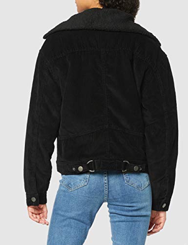 Urban Classics Ladies Oversized Corduroy Sherpa Jacket Chaqueta vaquera, Negro (Black/Black 00825), 4XL para Mujer