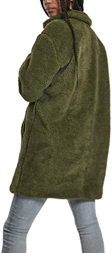 Urban Classics Ladies Oversized Sherpa Coat Abrigo, Verde (Olive 00176), 5XL para Mujer