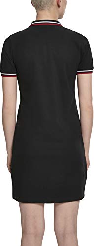 Urban Classics Ladies Polo Dress Vestido, Negro (Black 00007), 36 (Talla del Fabricante: X-Small) para Mujer
