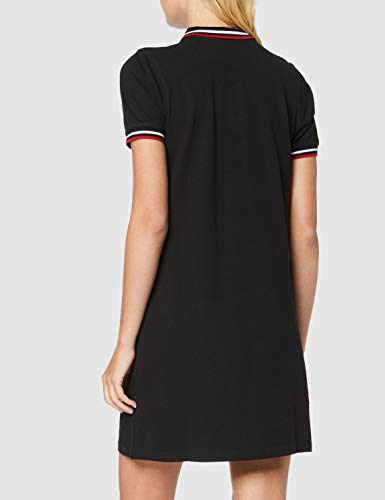 Urban Classics Ladies Polo Dress Vestido, Negro (Black 00007), 36 (Talla del Fabricante: X-Small) para Mujer