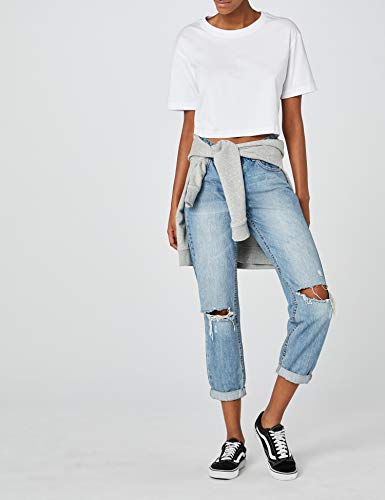 Urban Classics Ladies Short Oversized tee Camiseta, Blanco, S para Mujer