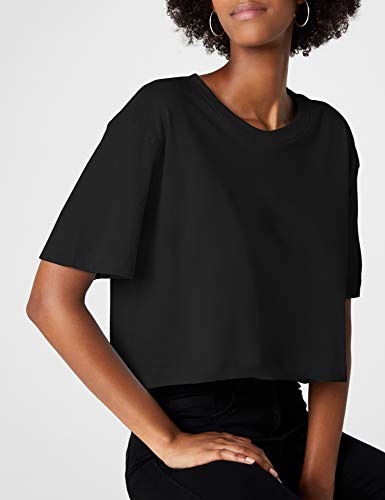 Urban Classics Ladies Short Oversized tee Camiseta, Negro, M para Mujer