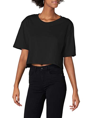 Urban Classics Ladies Short Oversized tee Camiseta, Negro, M para Mujer