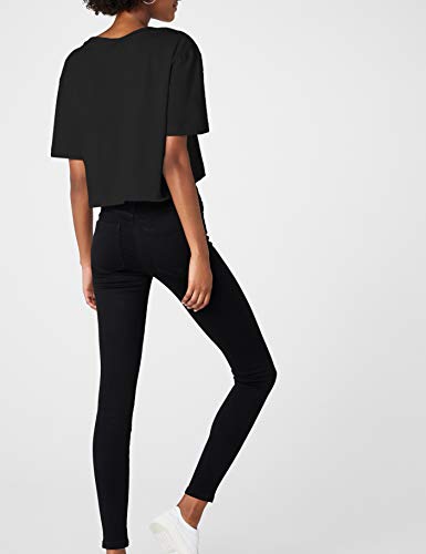 Urban Classics Ladies Short Oversized tee Camiseta, Negro, S para Mujer