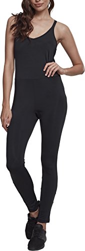 Urban Classics Ladies Tech Mesh Jumpsuit Mono Largo, Negro (Black 00007), XL para Mujer