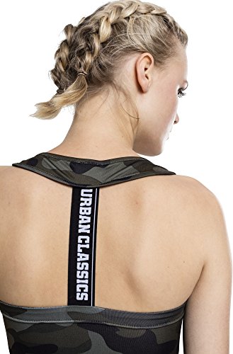 Urban Classics Ladies Top Camiseta, Multicolor (Wood Camo 396), S para Mujer