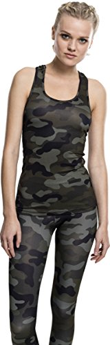 Urban Classics Ladies Top Camiseta, Multicolor (Wood Camo 396), S para Mujer