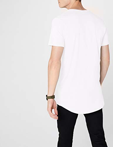 Urban Classics Shaped Long tee Camiseta, Blanco (White), 3XL para Hombre