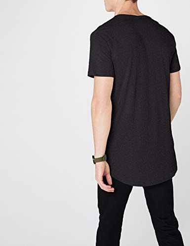 Urban Classics Shaped Long tee Camiseta, Gris (Charcoal), XL para Hombre