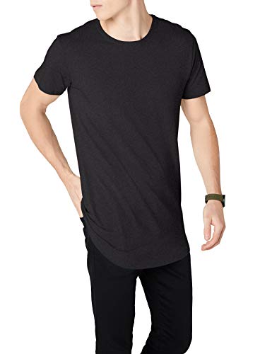 Urban Classics Shaped Long tee Camiseta, Gris (Charcoal), XL para Hombre
