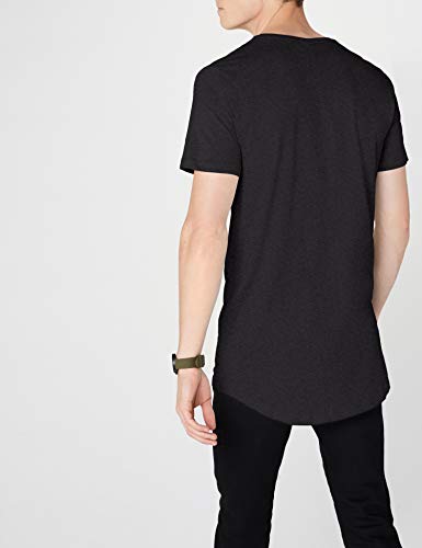 Urban Classics Shaped Long tee Camiseta, Gris (Charcoal), XL para Hombre