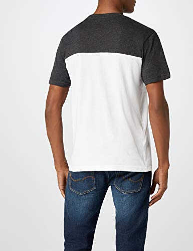 Urban Classics T-Shirt 3-Tone Pocket tee Maglia a Maniche Lunghe, Multicolor (Wht/Char/Gry), X-Large (Talla del Fabricante: X-Large) para Hombre