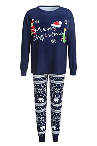 URMOSTIN Pijamas de Navidad Familia Ropa de Dormir de Navidad Conjunto, Dos Piezas Invierno de Camisas de Manga Larga Pantalones Ropa de Noche Homewear de Navidad para Mujeres Hombres Niño Bebé