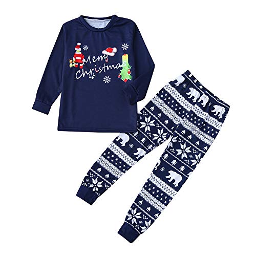 URMOSTIN Pijamas de Navidad Familia Ropa de Dormir de Navidad Conjunto, Dos Piezas Invierno de Camisas de Manga Larga Pantalones Ropa de Noche Homewear de Navidad para Mujeres Hombres Niño Bebé