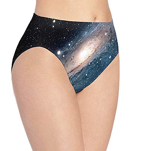 URORAPTrrrrr Womens Underwear Intimo da Donna Space Galaxy Nebula Emulator Customized Bikini Slip Hipster Panty, L
