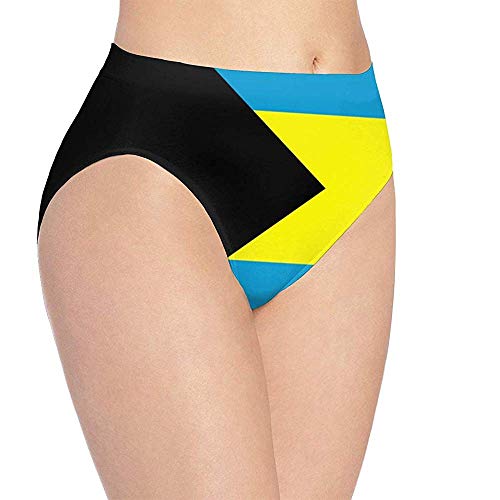 URORAPTrrrrr Womens Underwear Intimo da Donna The Bahamas Flag Customized Bikini Brief Hipster Underpants, L