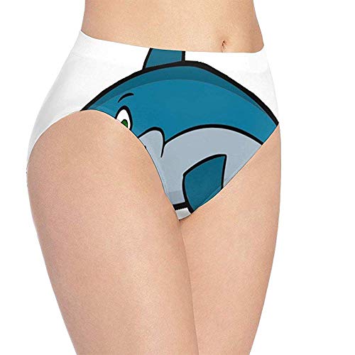 URORAPTrrrrr Womens Underwear Intimo da Donna The Blue Shark Customized Bikini Brief Hipster Panty, L