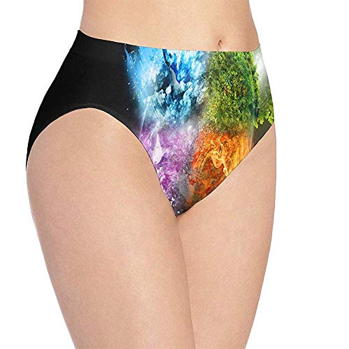 URORAPTrrrrr Womens Underwear Intimo Donna Cool Earth Customized Bikini Brief Hipster Underpants, L