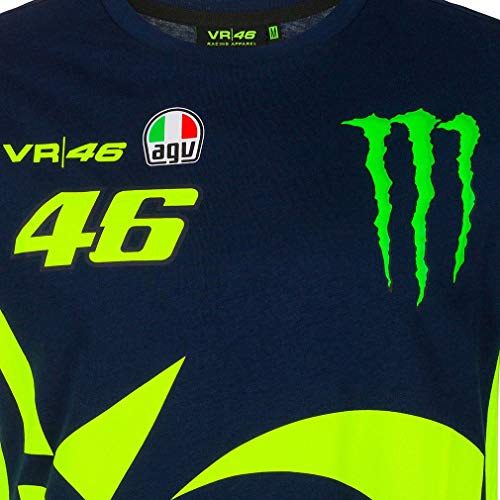 Valentino Rossi Colección Monster Dual - Camiseta para Hombre, Hombre, Camiseta, TSHIRTCMDMB, Turquesa, X-Large