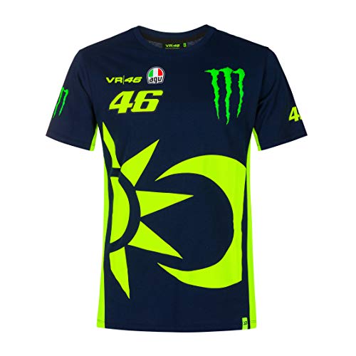 Valentino Rossi Colección Monster Dual - Camiseta para Hombre, Hombre, Camiseta, TSHIRTCMDMB, Turquesa, X-Large