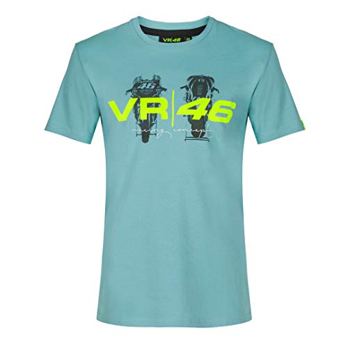 Valentino Rossi Colección Vr46 Lifestyle - Camiseta para Hombre, Hombre, Camiseta, TSHIRTLIFVR, Agua Marina, XX-Large