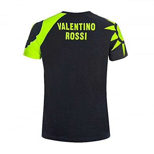 Valentino Rossi Vr46 Classic-Sol e Luna, T-Shirt Hombre, Azul, L