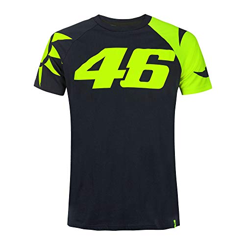 Valentino Rossi Vr46 Classic-Sol e Luna, T-Shirt Hombre, Azul, L