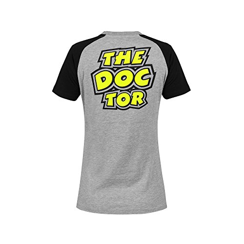 Valentino Rossi VR46 Moto GP Gris Mujer Camiseta Oficial 2018